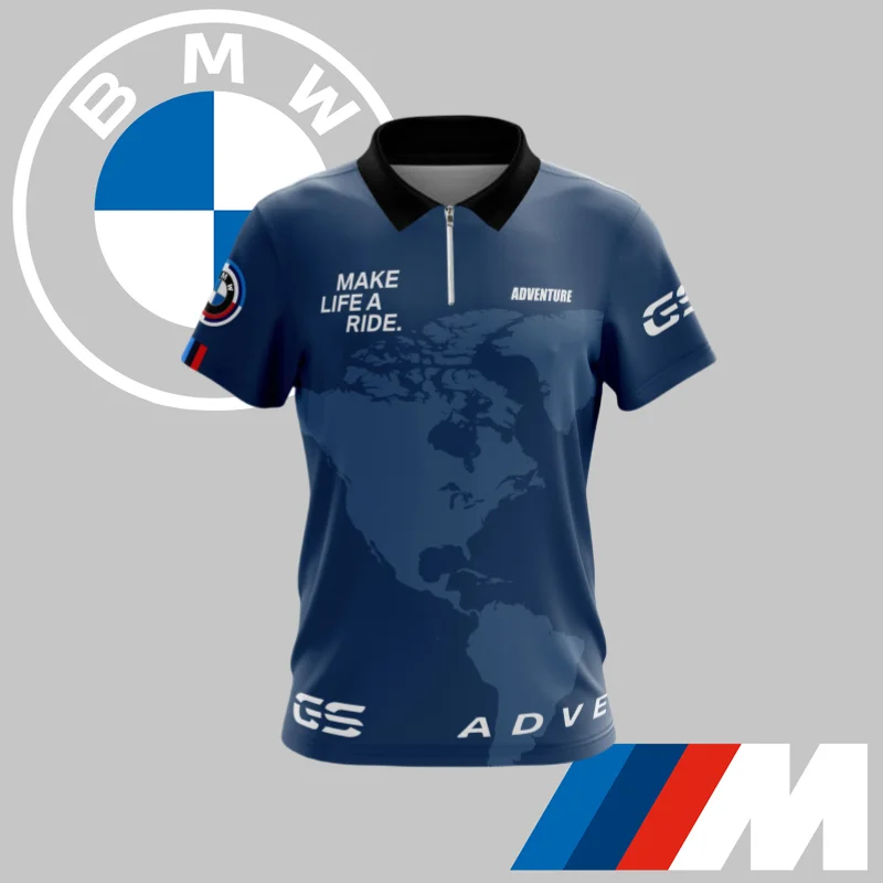 

BMW, новая летняя мужская быстросохнущая рубашка-поло, высококачественная роскошная брендовая рубашка-поло для спорта и отдыха, футболка с короткими рукавами для мотоцикла