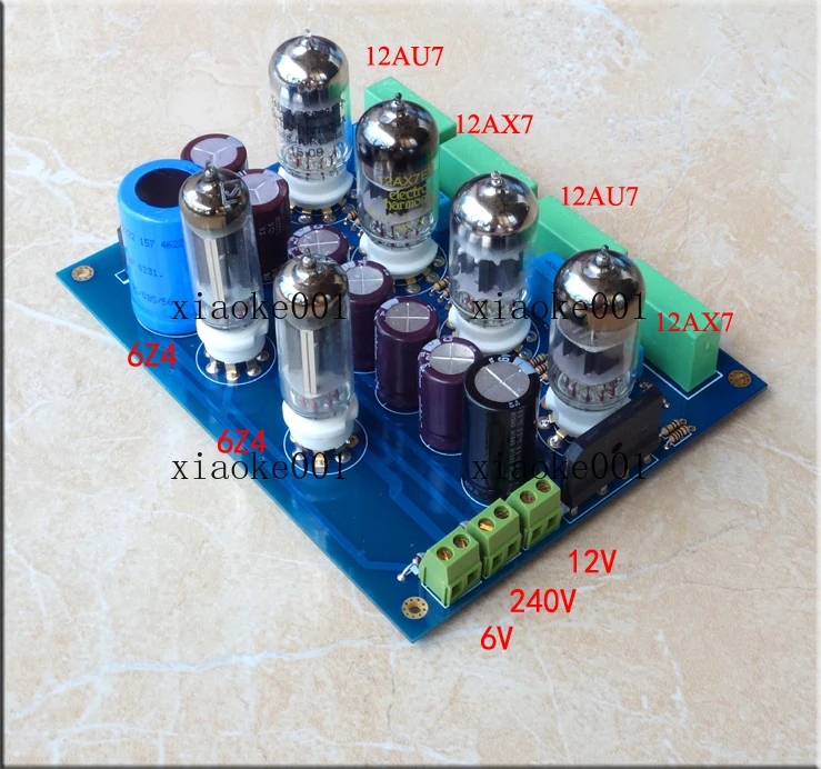 DIY Kit Ref Marantz 7 (M7) Tube Buffer Preamplifier Board with 6Z4×2 Rectifier Tube 12AU7/12AX7 for Audio Equipment