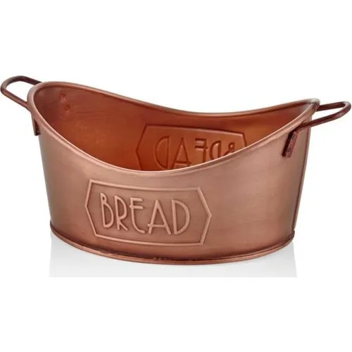 The Mia Galvanized 28x17 cm Oval Bread Service Copper GLV0625