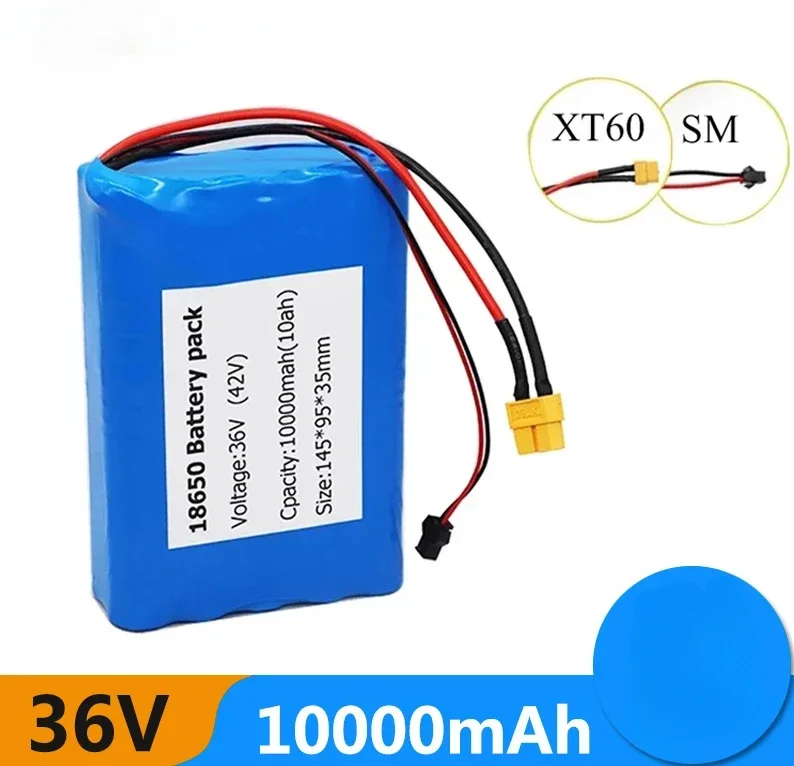 

10S2P 36V10Ah 18650 Lithium Battery Pack XT60 Motorized Scooter Lightweight Battery Pack