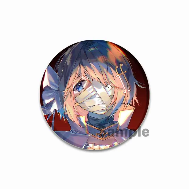 Round HD Print Cartoon Badge Cute Anime Figure Sayaka Miki Brooches Backpack Jewelry Accessories Puella Magi Madoka Magica Pins