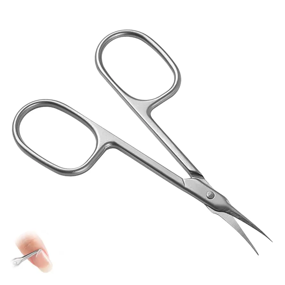 Nail Scissors Curved Blade for Thick Toe Nails Manicure Pedicure Eyebrow Scissors for Eyelash Beard Moustache Nose Ear Men Women