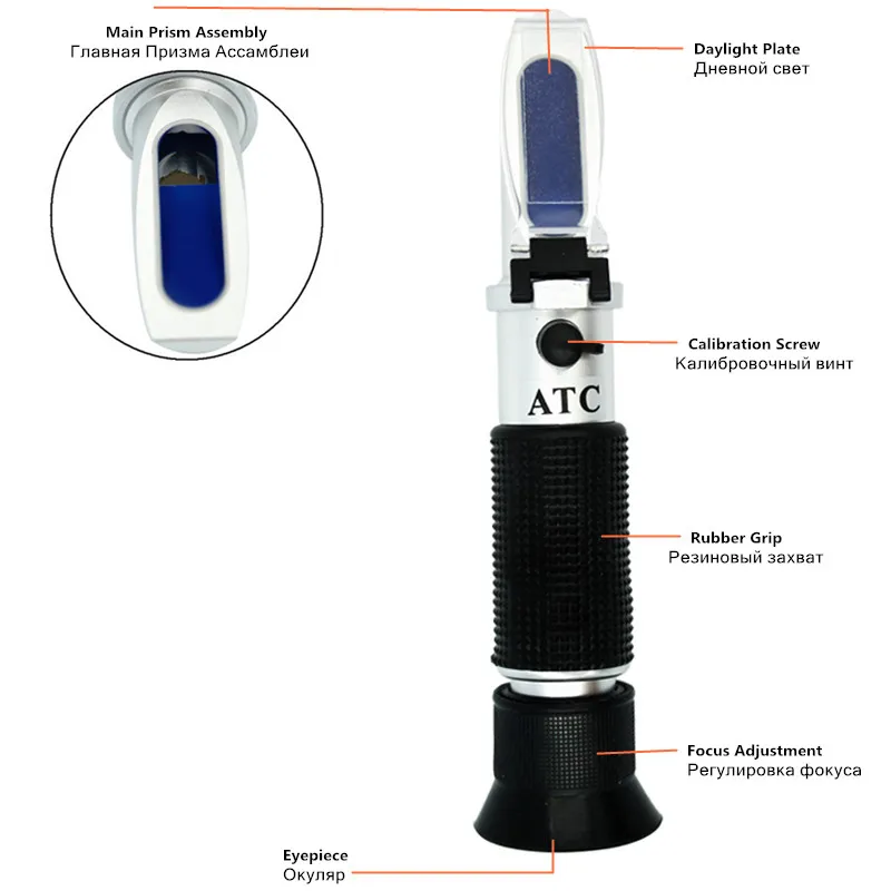 Alcohol Refractometer Handheld 0-80% ATC Spirits Tester Meter Alcoholometer Detector Monitor Liquor Wine Content Tester 40% Off