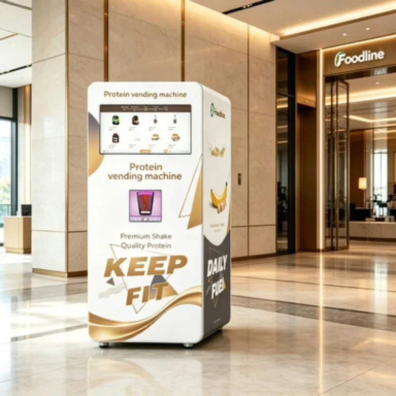 FL Outdoor Custom Touch Screen Milkshake Gym Cold Mixed Drink Coffee Protein Shake Vending Machine