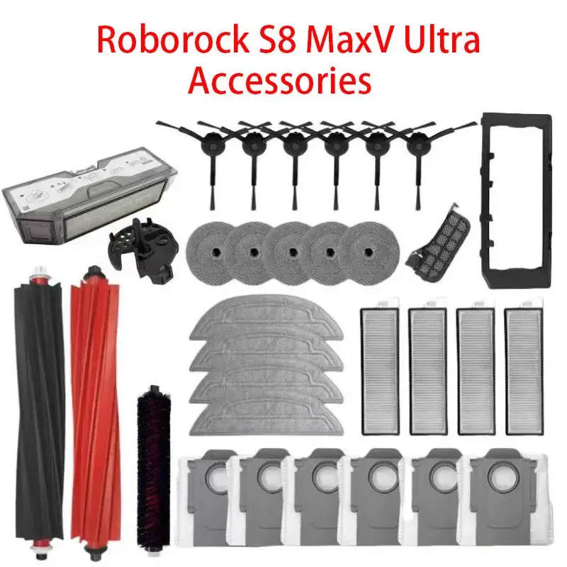 For Roborock S8 MaxV Ultra G20s robot Vacuum Cleaner Accessories mop Choth vacuum bags Side Brush Filter Replaceable Spare Parts