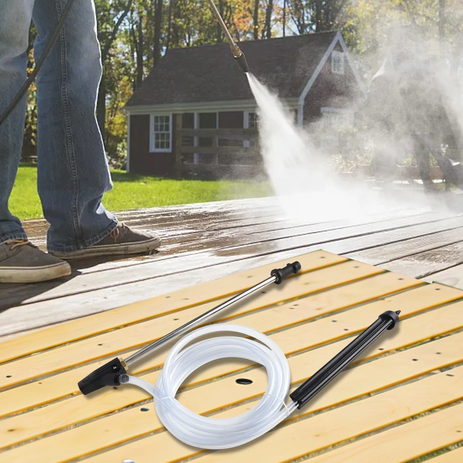 

Professional Heavy Duty Sandblasting Kit for Karcher Series Pressure Washer with Copper Nozzle and Ceramic Nozzles