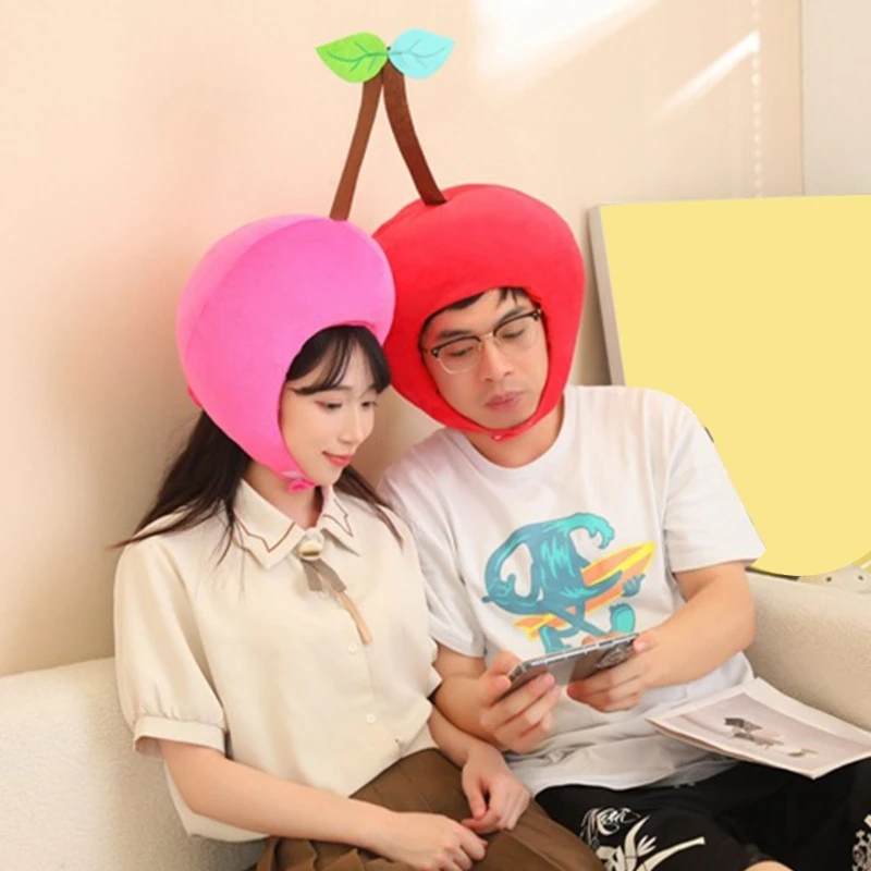 Halloween Fruit Head Cover Accessories Plush Hat Headgear for Cosplay Dropship