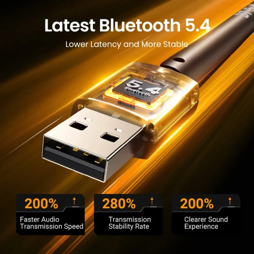 UGREEN Bluetooth 5.4 5.3 USB Adapter for PC 120m Long Range Wireless Dongle Receiver Transmitter for Mouse Keyboard Music
