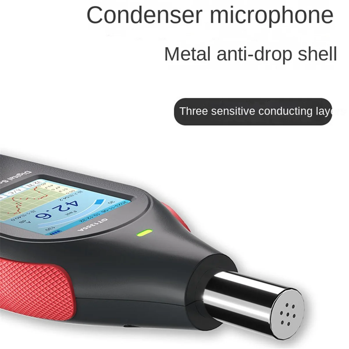 

A64E Digital Noise Meter with Condenser Microphone Digital Sound Level Meter Noise Tester Sound Detector Decible Monitor