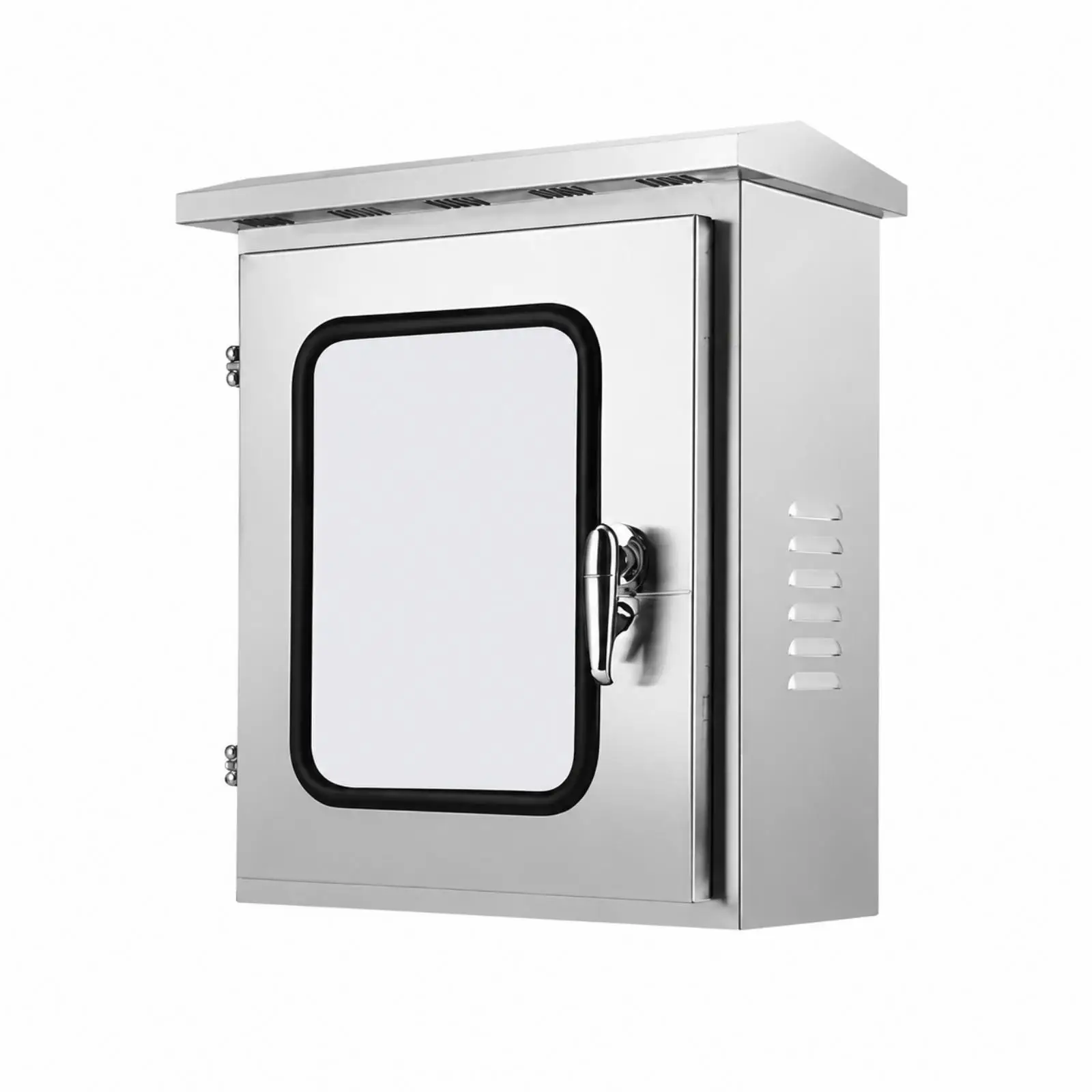 Stainless Steel Electrical Control Enclosure Ventilated Single-Door Electrical Enclosure with Viewing Window Weatherproof for