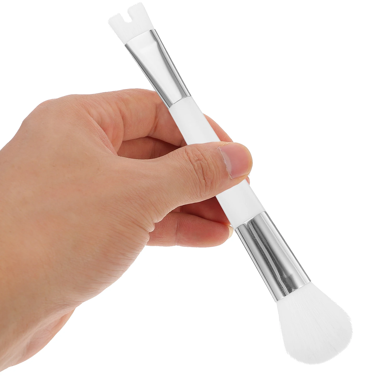 فرشاة بودرة الأنف المزدوجة الأطراف، فرشاة كريم أساس محمولة للنساء، أداة مزج