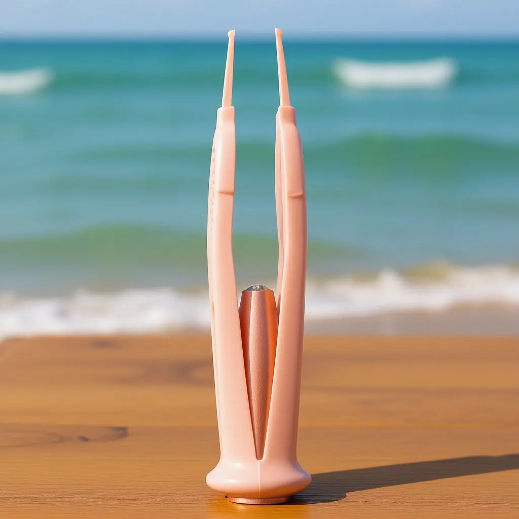 

Baby Cleaning Tweezer Stainless Steel Silicone Plastic Ergonomic Grip LED Light for Nose Ear Navel Eye Care Pink