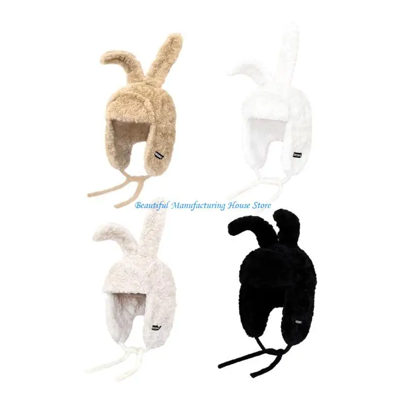 

E56A Winter Teenagers Beanie Windproof Trapper Hat Ear Protector Hat Adult Winter Cycling Skiing Supplies