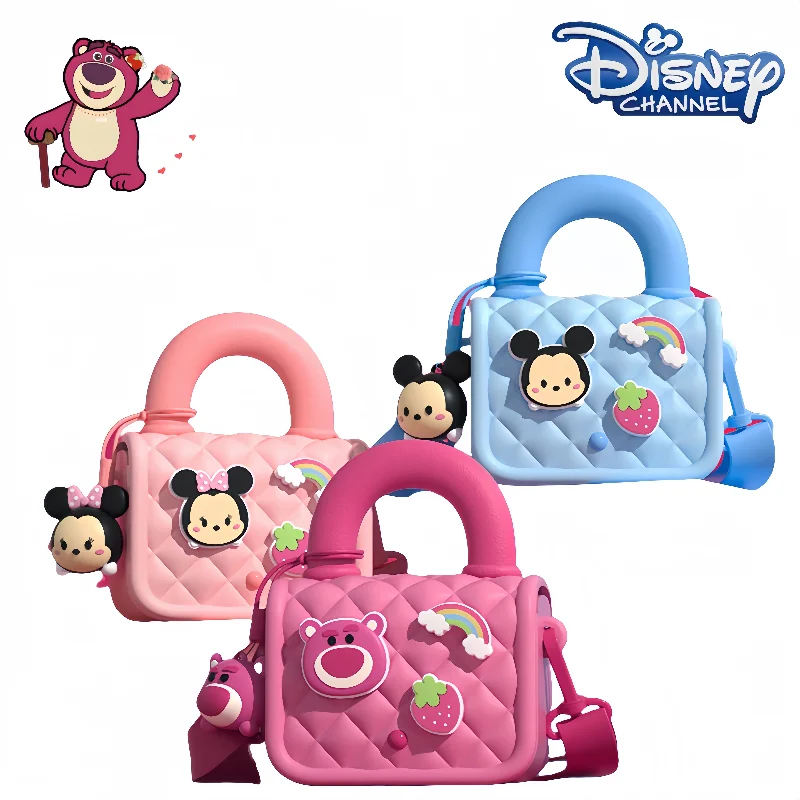 

Детская сумка через плечо Disney Lotso с магнитной пряжкой, милая мультяшная индивидуальная модная простая сумка на плечо, подарок на праздник