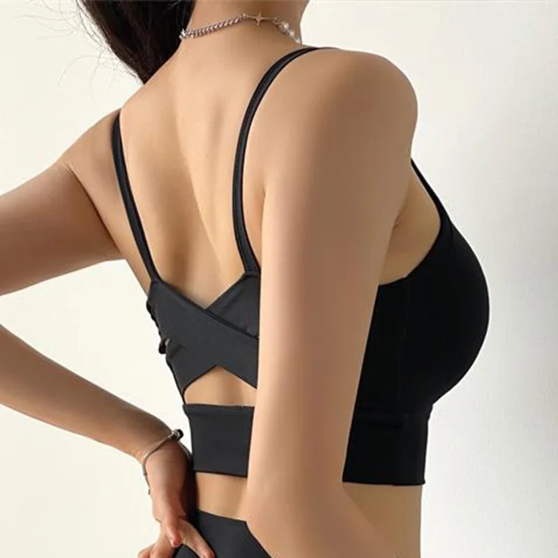 Cloud Hide Women Sexy Sports Bra Fitness Yoga Tank Crop Top Running Underwear Home Exercise Vest Gym Jogging Shirt Sportswear