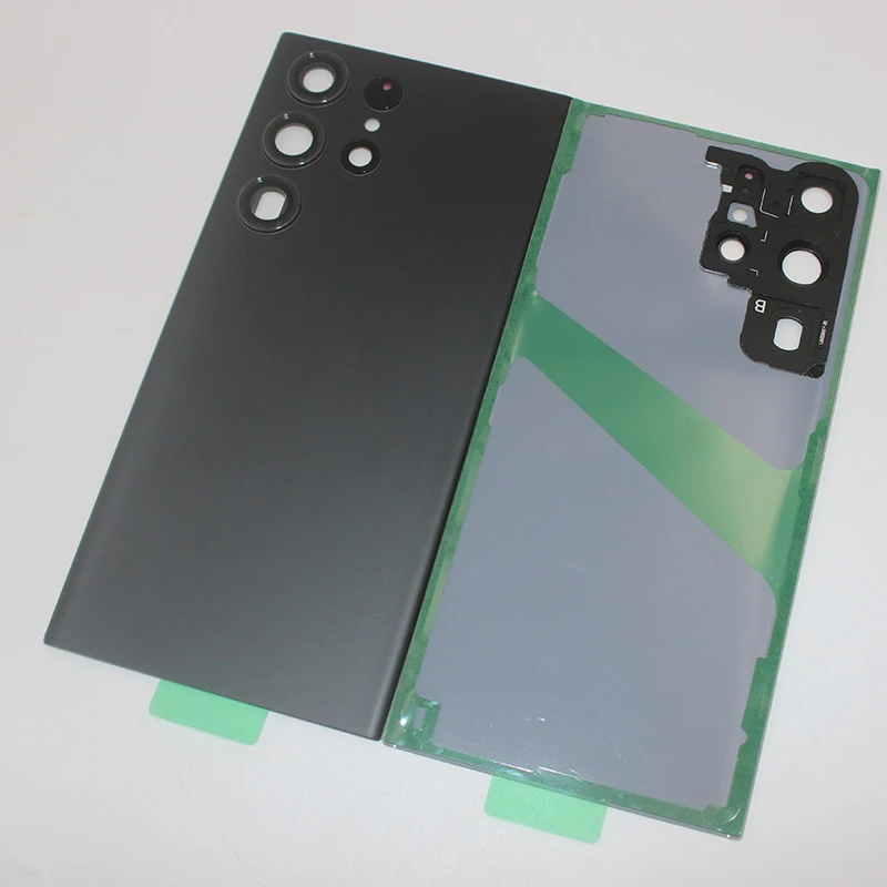 Back Glass Replacement For Samsung Galaxy S23 Ultra 5G SM-S918B Back Battery Cover Rear Door Housing Panel Camera Lens Adhesive