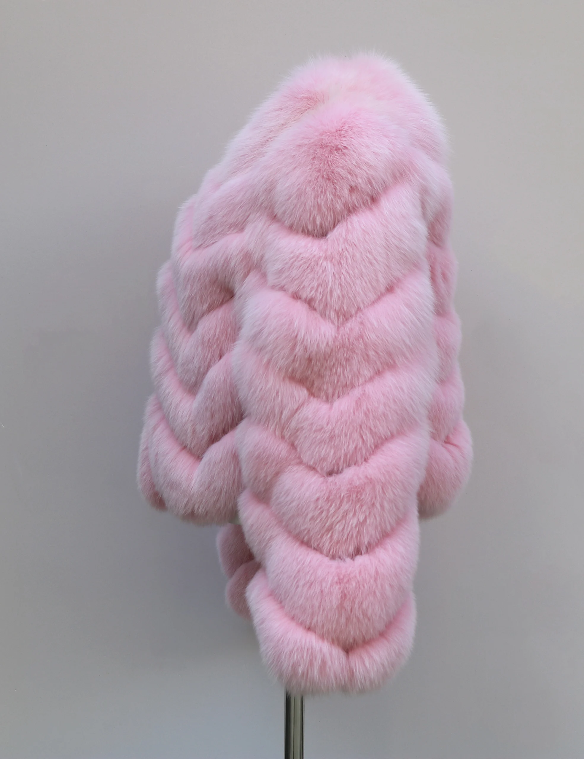 ผู้หญิงของแท้ขนสุนัขจิ้งจอกจริงเสื้อขนสัตว์ฤดูหนาวเสื้อแขนยาว Full Pelt หนา WARM Fuzzy Outerwear