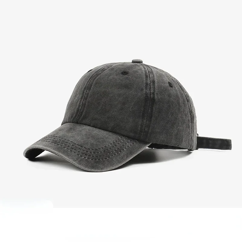 Solid Washed Denim Baseball Cap Vintage Unisex Cotton Sport Hat Outdoor Soft Top Breathable Versatile Sunshade Caps Women Men