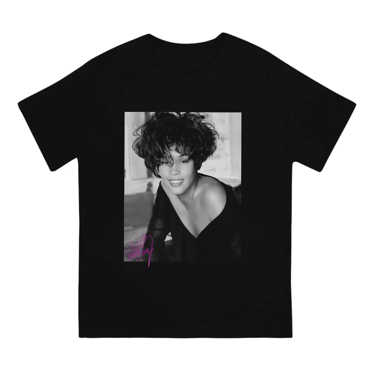 Men's Whitney T Shirt Whitney Houston Cotton Clothing Vintage Short Sleeve Crew Neck Tees Summer T-Shirt