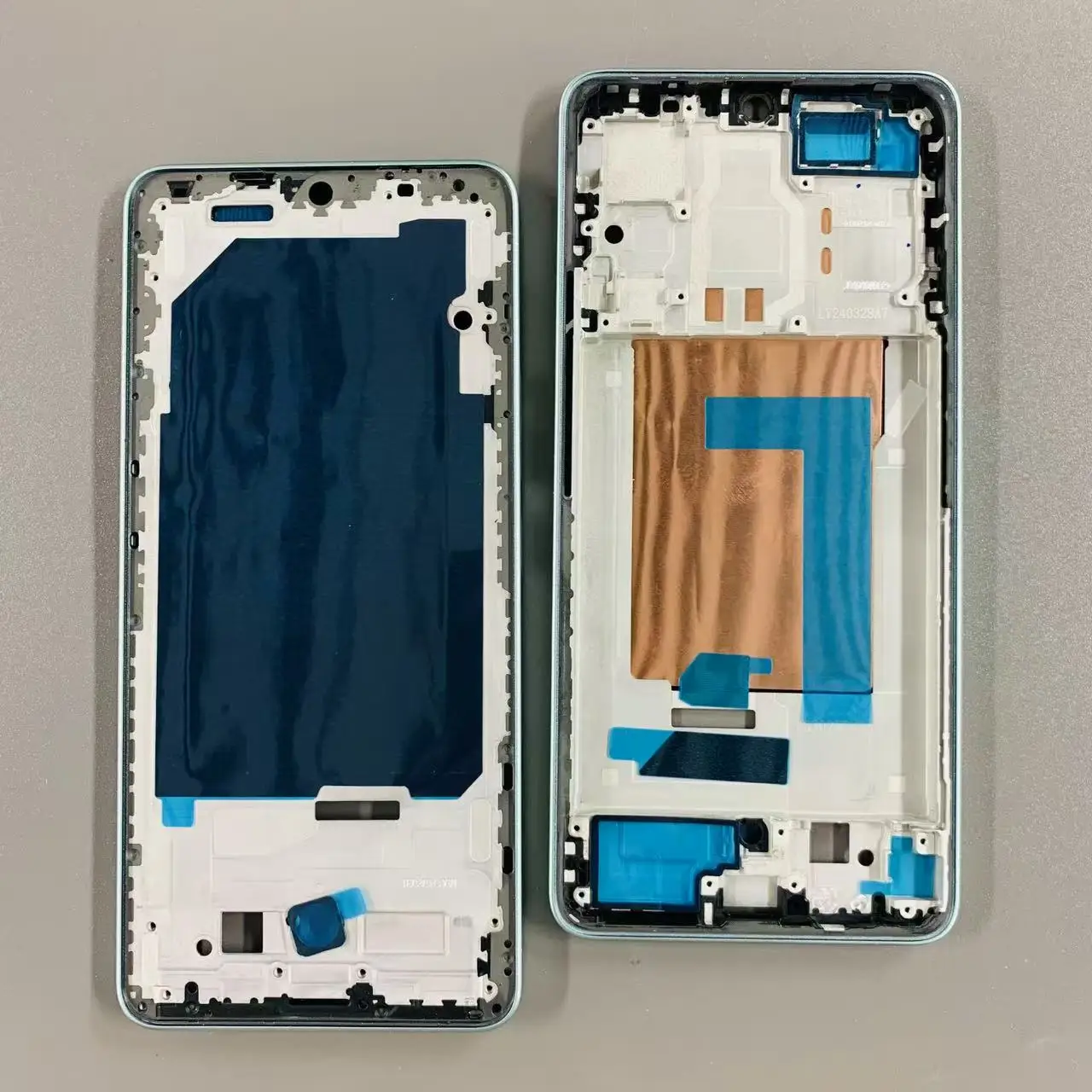 For Xiaomi Poco F6 Front LCD Frame With Side Button Bezel Plate Housing Repair Parts