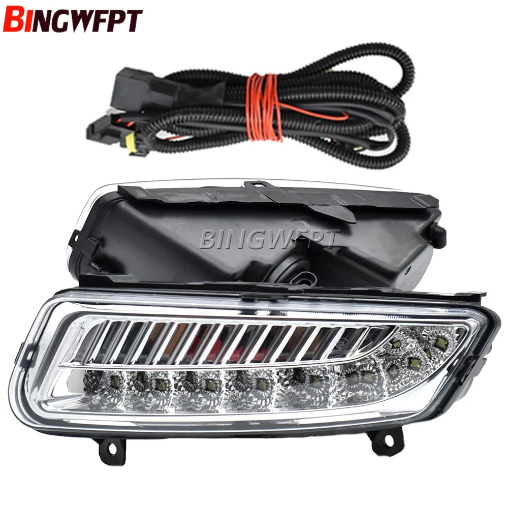 2pcs LED fog light For VW Polo 6R 2010 2011 2012 2013 2014 Front Bumper DRL Driver Lights