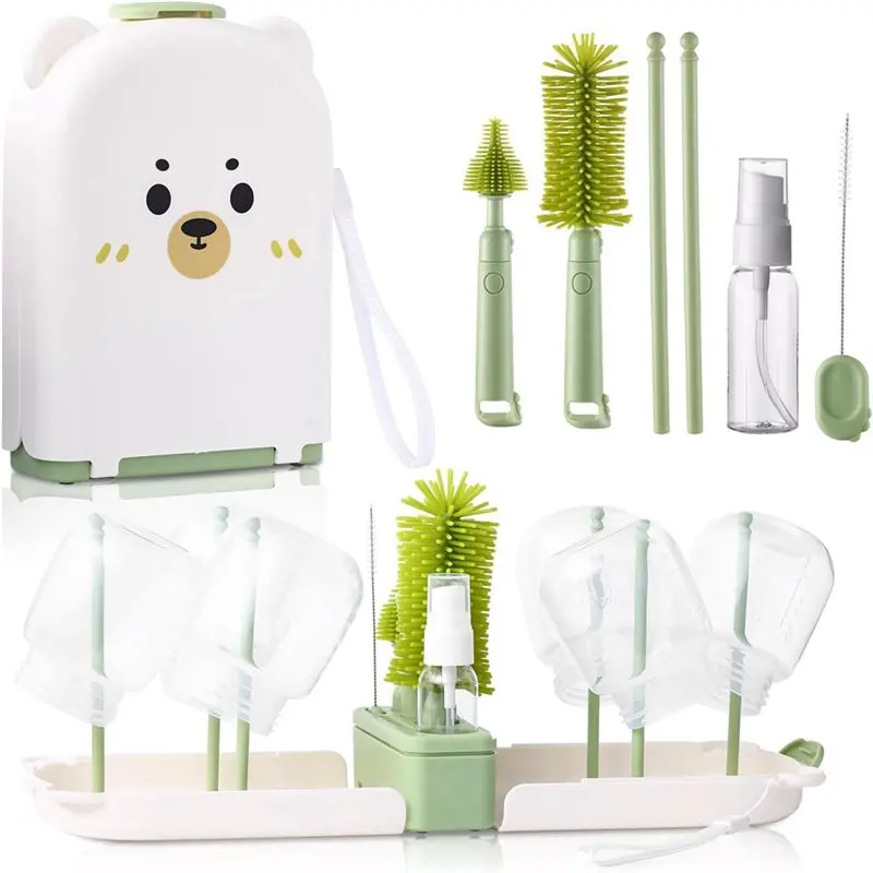 

Портативный набор для чистки детских бутылочек B17C 6-в-1, дорожный набор с футляром для хранения