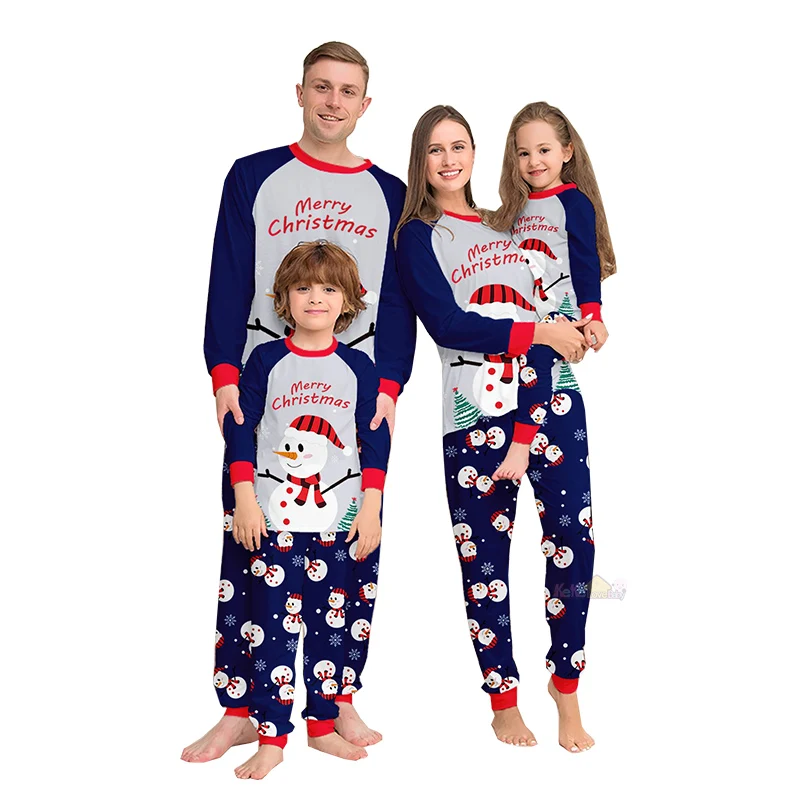 2027 Family Christmas Pajamas Adult Father Mother Kids Baby Top Pants Matching Outfit Set Xmas Look Pyjamas Homewear Dog Clothes