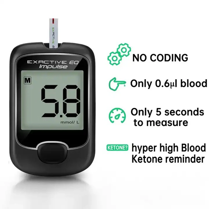 50pcs/100pcs/ Blood Glucose Meter Glucometer And Test Strips Needles Sugar Monitor Diabetes Tester Home Medical Device