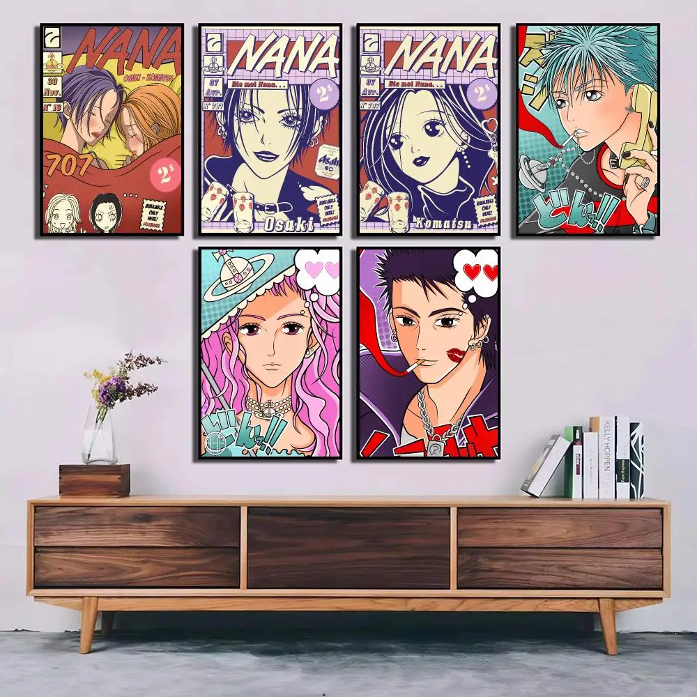 Classic anmie N-NANA Poster Minimalist Modern Wall Art — Perfect for High-End Bedrooms and Home Decor