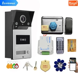 Intercom WiFi Video Doorbell Camera 1080P Wireless Tuya Video Door Phone with Electric Lock RFID Access Control Security Protect