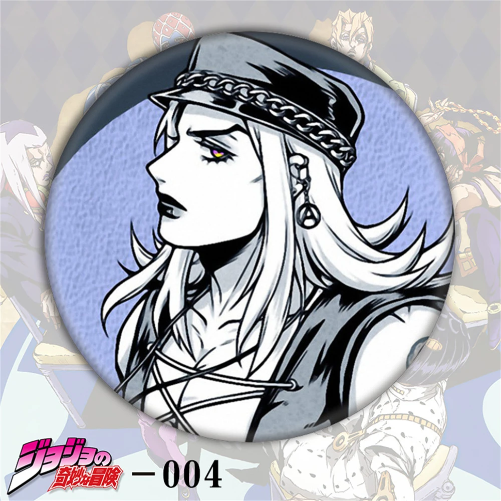 58mm Anime Le bizzarre avventure di JoJo Jonathan Joestar Kujō Jōtarō COSTUME cosplay Distintivo Spilla SPTE Spilla in banda stagnata ﻿   Prop Gilf