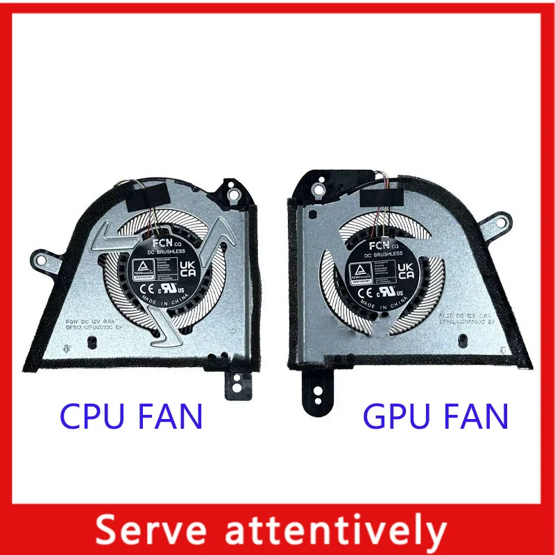 New laptop CPU GPU cooling fan for Asus ROG 16 2023 gu604vi