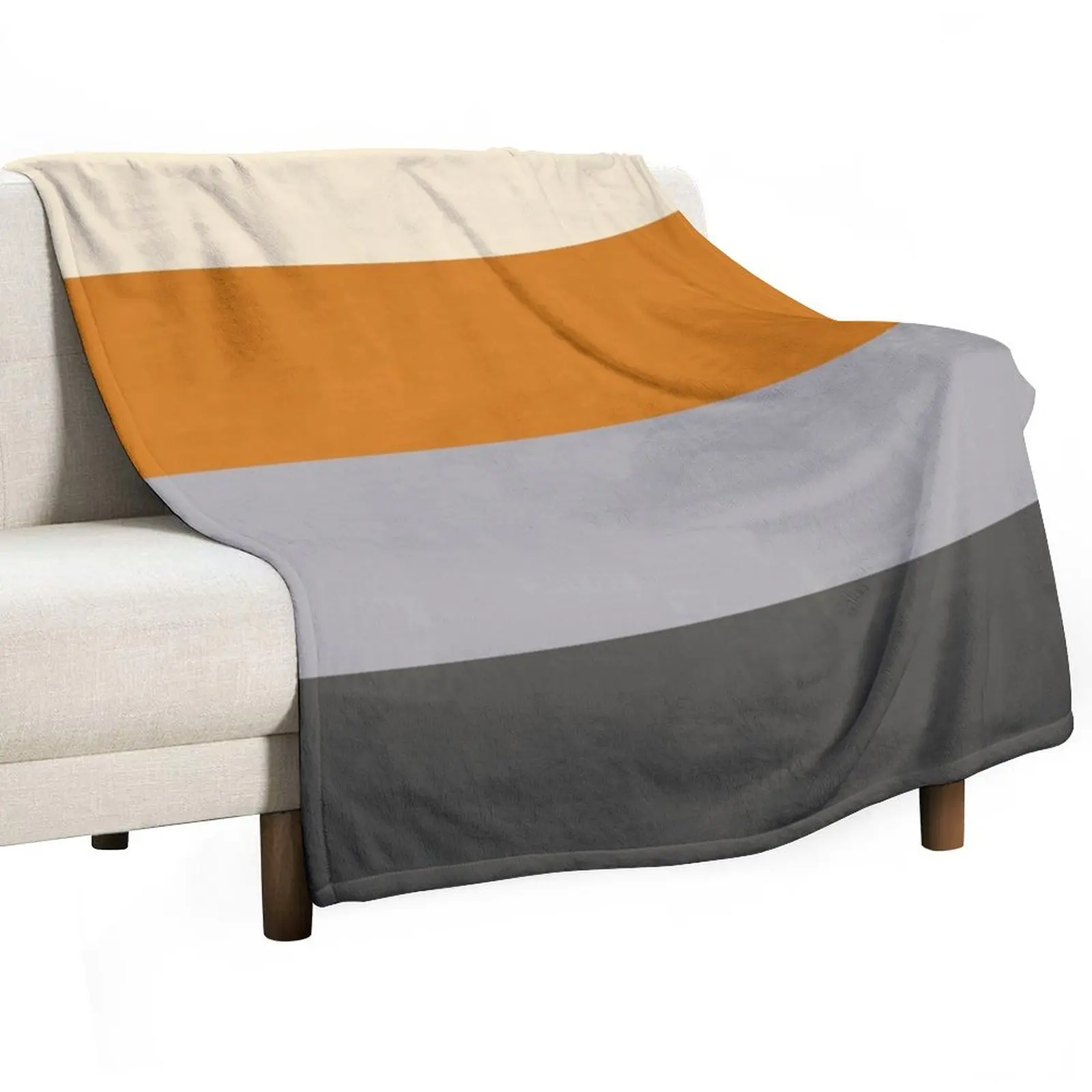 

Minimal Abstract Vintage Cream Orange Grey 15 Throw Blanket warm for winter Sleeping Bag Blankets