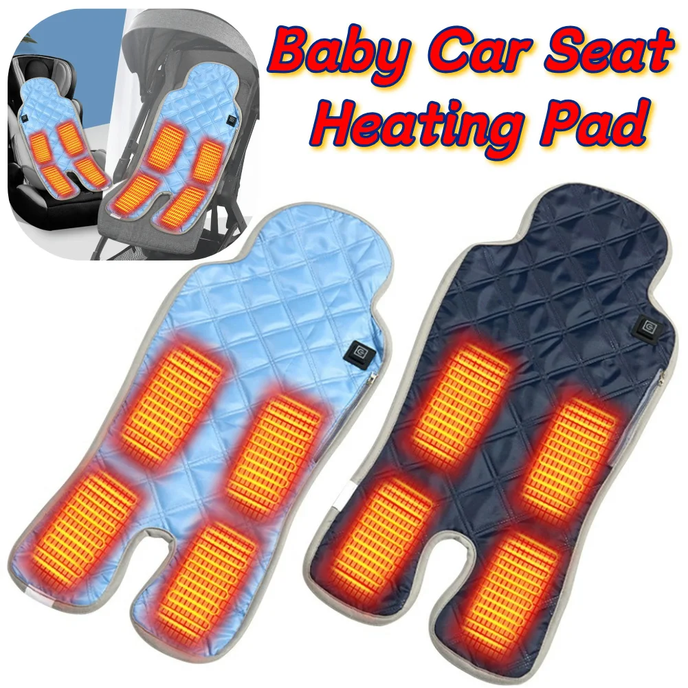 Stroller Heated Chair Pad Waterproof Baby Car Seat Heating Pad Electric Heating Stroller Seat Cushion for Stroller Safety Seat