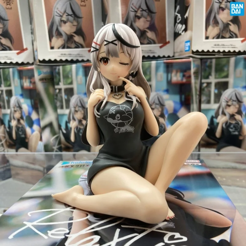 

Original Bandai Sakamata Chloe Relax Time Hololive Anime Figure Modle Decoration Desktop Collectible Toys