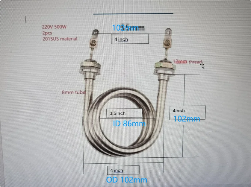

LUJINXUN Custom Made Any Shape and size of Sauna Stove Heating Element Drying/Water Heating Tube 304SS Pipe
