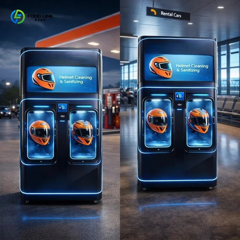 Customized Motorcycle Helmet Vending Cleaning Machine Steam Dry Cleaning Disinfection For Double Helmets Use
