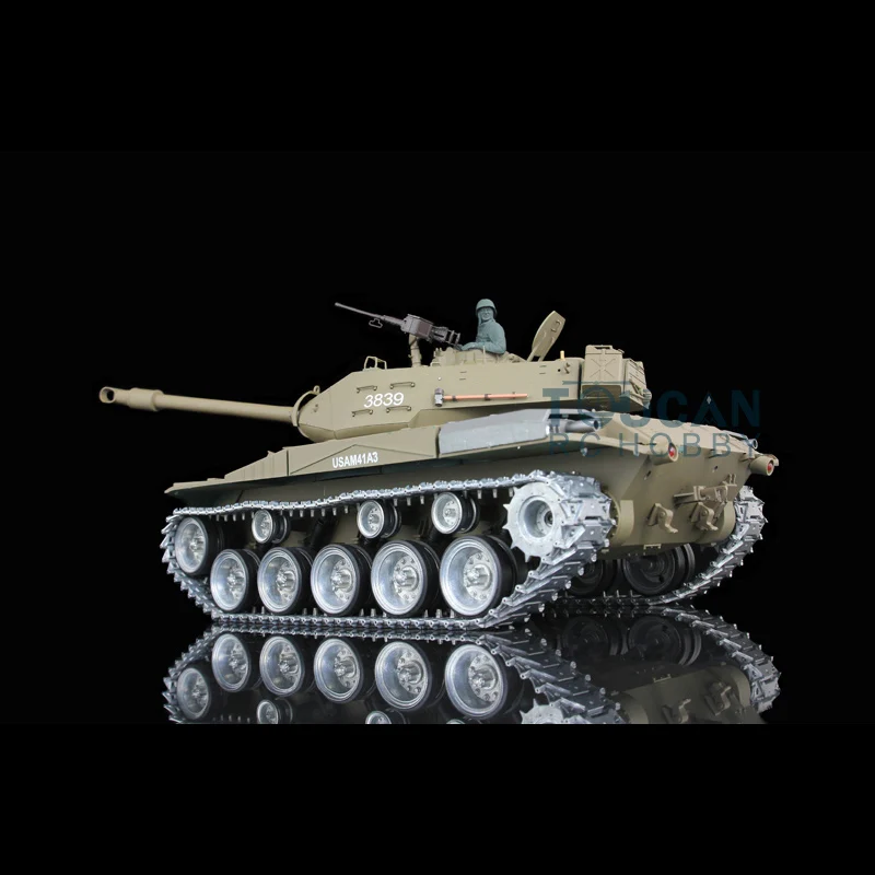 Stock américain HENG LONG 1/16 7.0 personnalisé Walker Bulldog RTR RC Tank 3839 pistes entièrement en métal roues unité de fumée BB jouets de tir cadeau