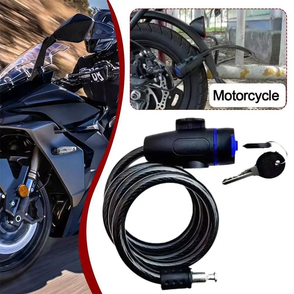 Heavy Duty Motorcycle Chain Lock 70cm Metal Anti Theft Bike Lock with 2 Keys for Maximum Security and Reinforcement of Bicycle