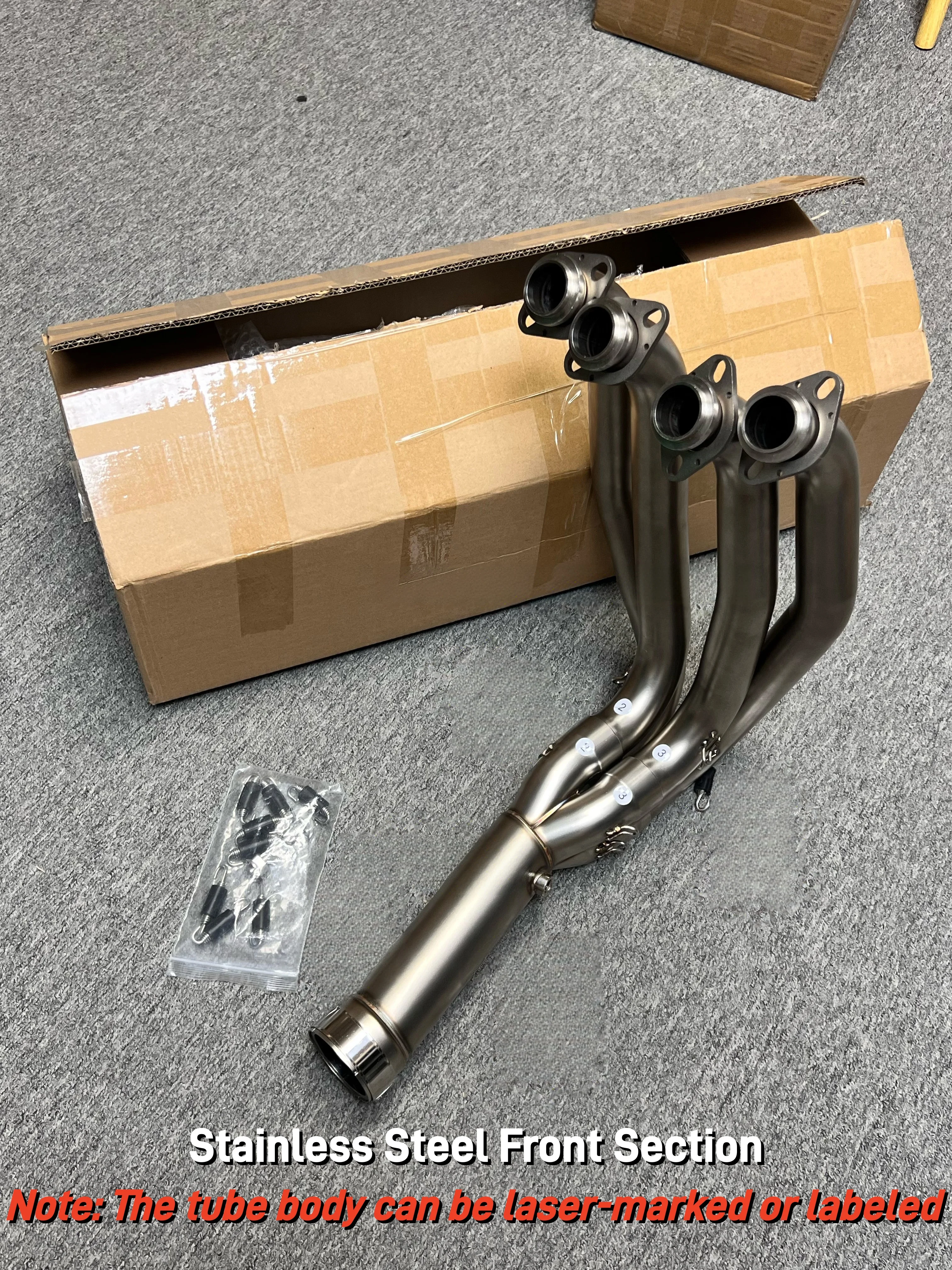 For Kawasaki Ninja ZX-6R FST Front Mid Exhaust Header, Straight Through Design, Stable Power Output Moto Escape