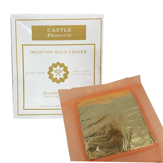 16 X 16 cm Oro 2,5 Cobre Imitación Hoja de Oro 10000 Hojas de Papel de Lámina para Dorar Arte Artesanía Decoraciones Hoja de Oro