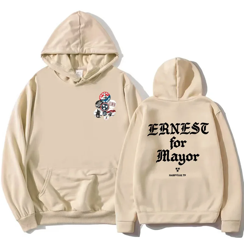 Bluzy z kapturem ERNEST TWO DOZEN ROSES z nadrukiem graficznym dla burmistrza, modne bluzy z długim rękawem, męskie i damskie pulowery z kapturem, topy Sudaderas