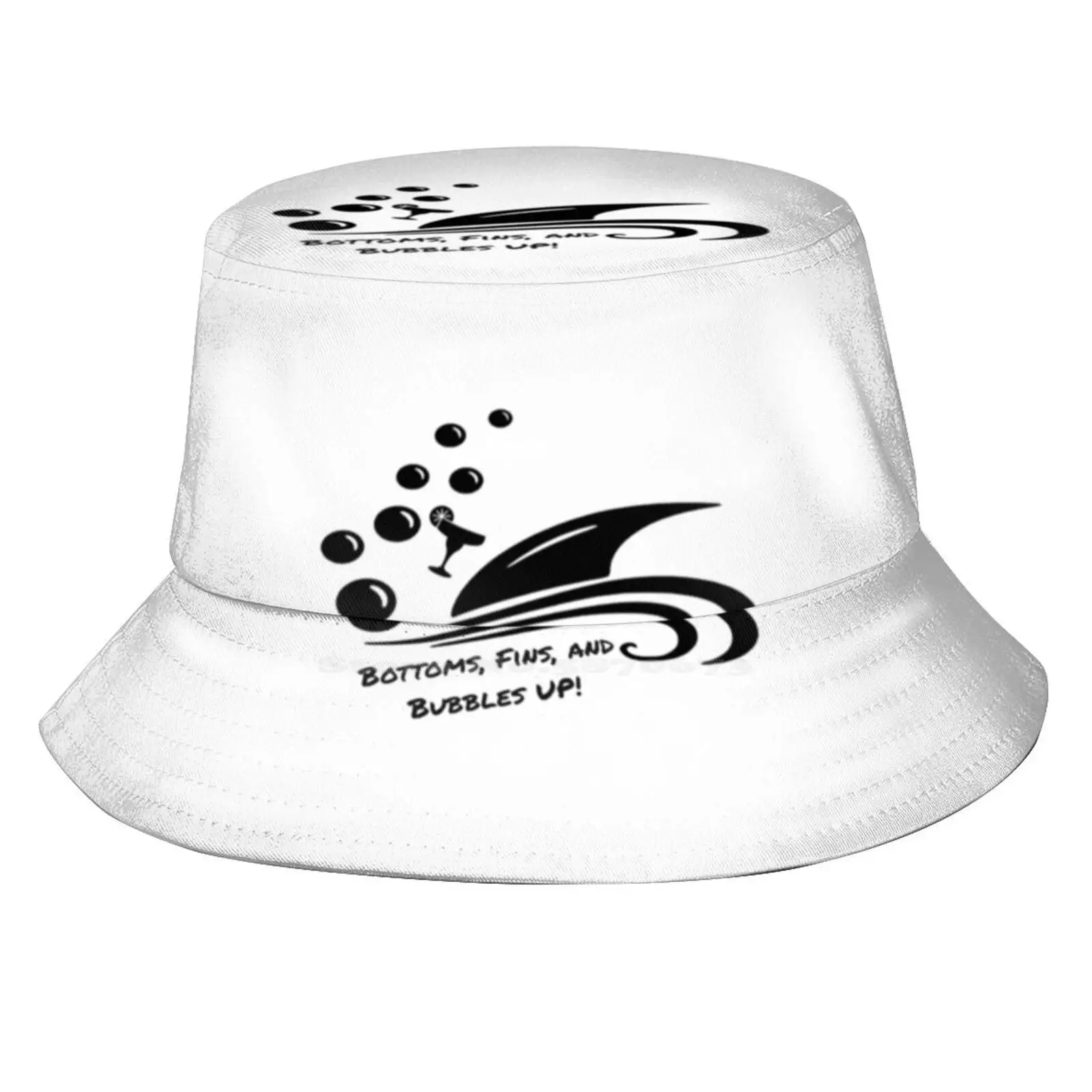 Bottoms, Fins, And Bubbles Up! Sun Cap Fisherman Hat Bucket Hats Fins Up Bubbles Up Jimmy Buffett Margaritaville Drinks Salt