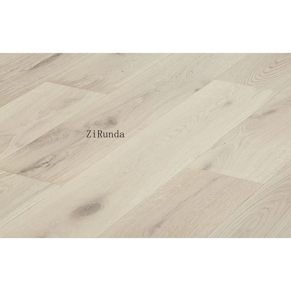 カスタマイズ版 モダン多層18mm高級オークフローティングエンジニアードウッドフローリング、ブラッシュドベニヤフローリング