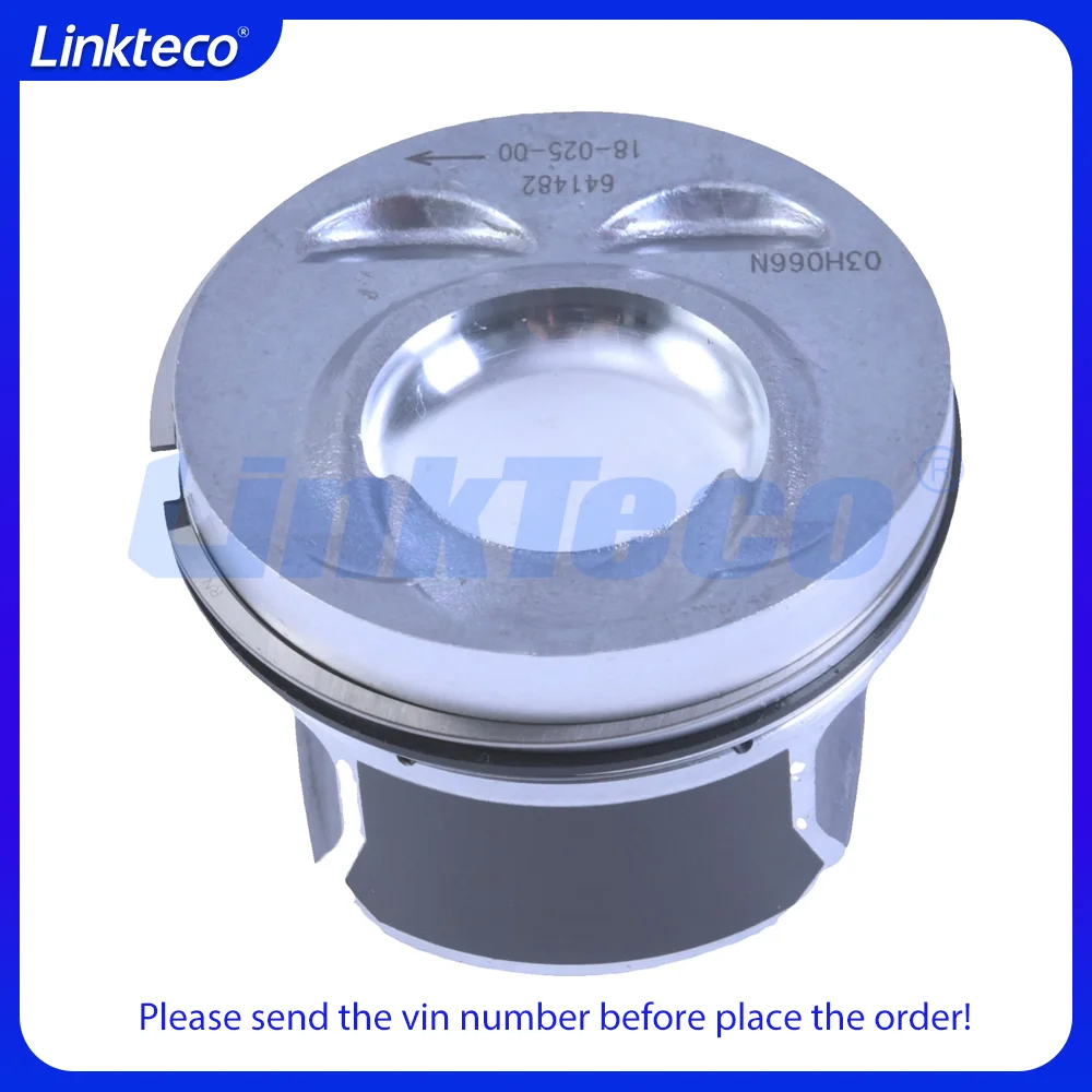 Kit de pistones y anillos de pistón de motor VR6 3.6L compatible con 3,6 L para Audi Q7 VW Passat Touareg CC Porsche 2006-2017 03H107065N 03H107066N