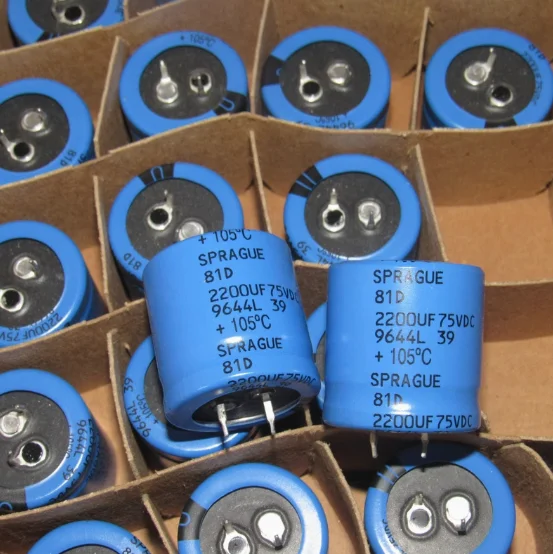 

4pcs/lot Original American SPRAGUE 81D 75V 2200UF 30x31mm fever audio filter aluminum electrolytic capacitor free shipping