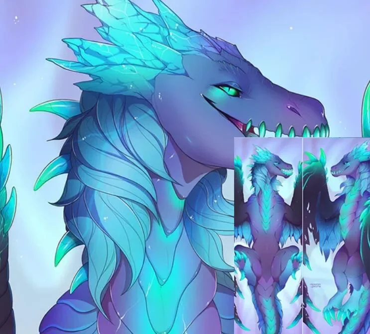 Dakimakura Winter Wyvern Anime Body Pillow Cover Double-Sided Print Life Size Pillowcase Gifts