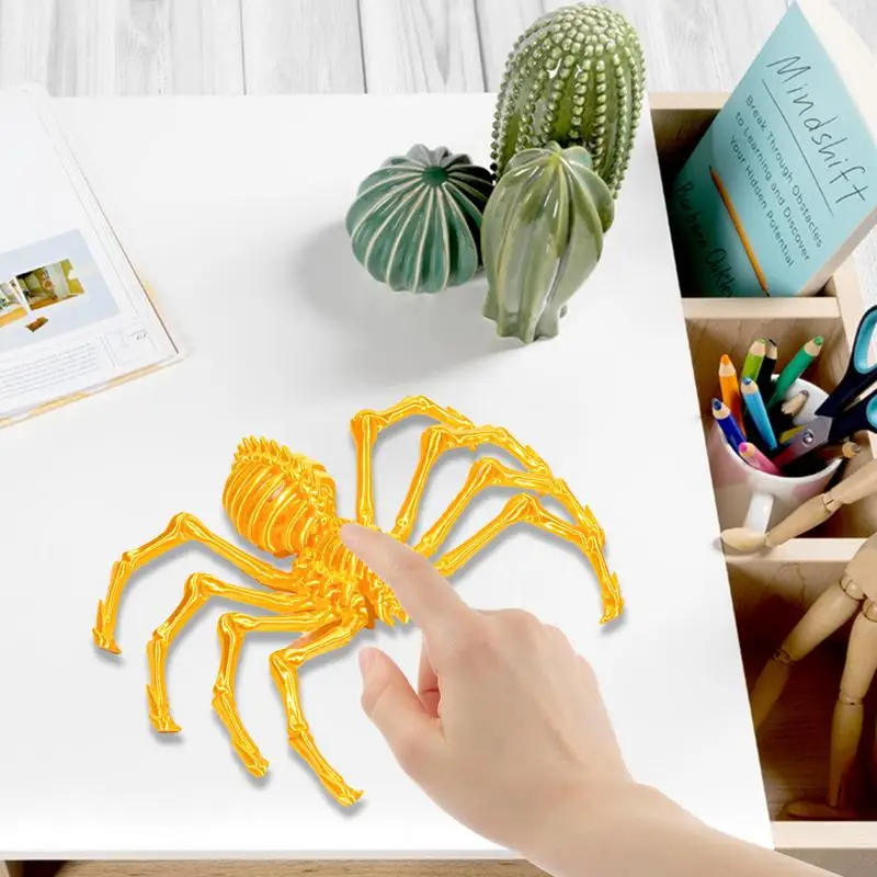 3D Printed Articulated Spider Executive Desk Toys Giant Spider Mystery Spider 3D Articulated Spider Adults Executive Desk Toys