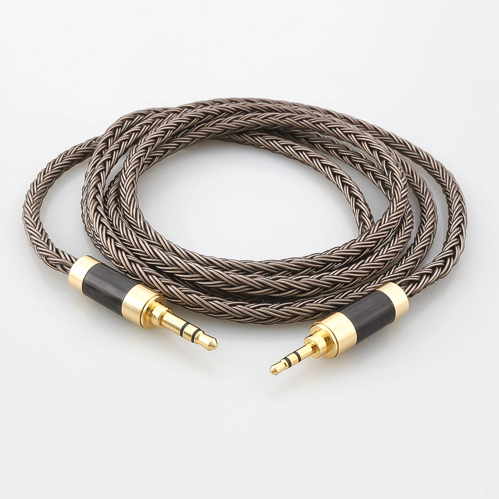 HiFi 16 Core 7N OCC 3.5mm stereo male to 2.5 mm stereo aux male audio input cable speaker line for Headphone sound pc earpiece