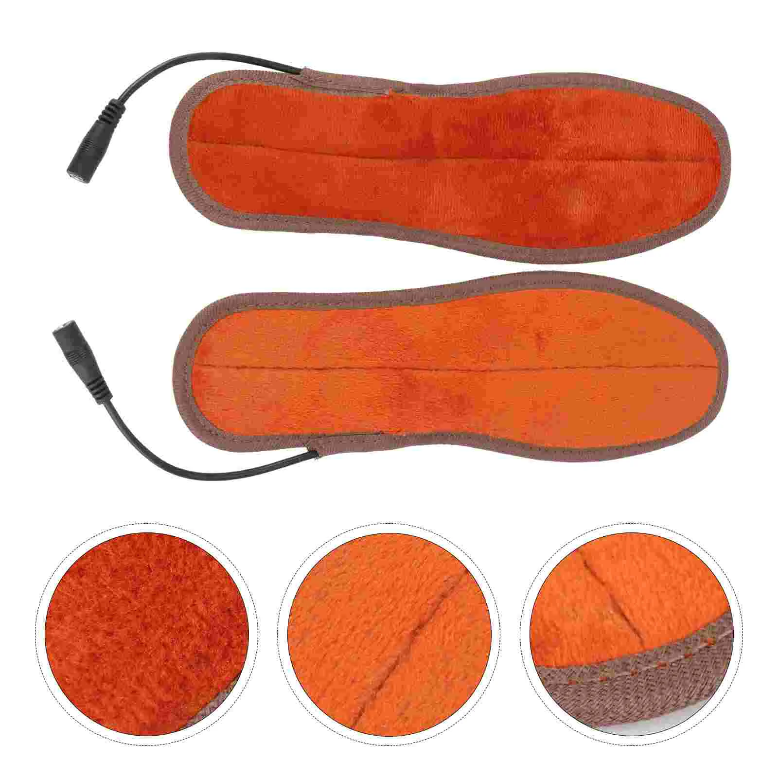 

Winter Heated Insoles Boot for Men Shoe Inserts Cold Protection Fiber Shoes and Women Socks